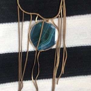 Anthropologie Serafina Green Stone Necklace